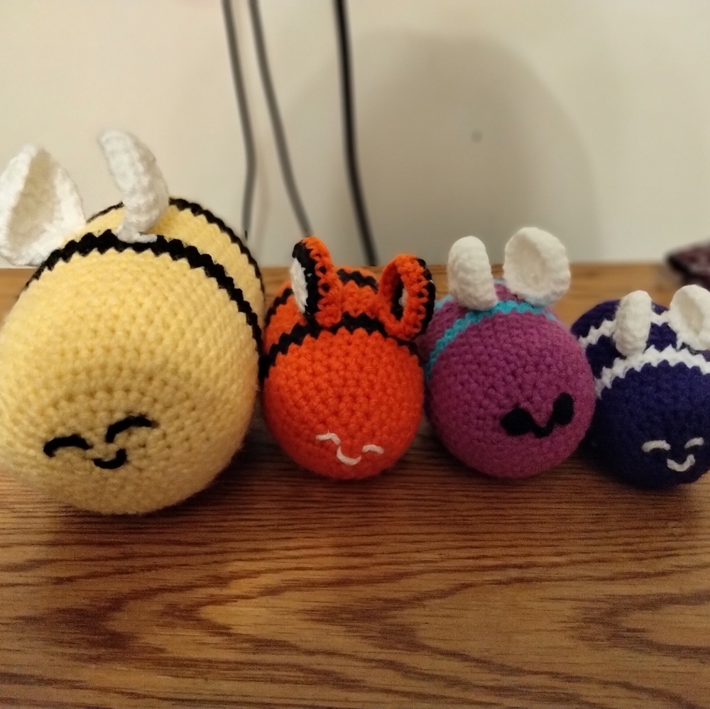 Homemade Crochet Bees